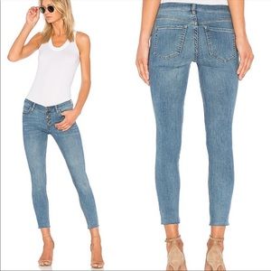 Free People Reagan Jeans in Sky with Button Front